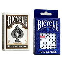 真っ黒　トランプ ボードゲーム 英語 アメリカ 海外ゲーム Bicycle Black Playing Cards, Standard Index, 1 Deck & Dice, 10 Count (Six Sided, 16 mm)ボードゲーム 英語 アメリカ 海外ゲーム