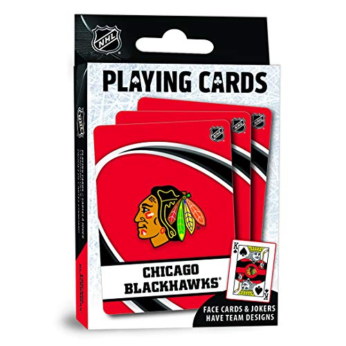 真っ黒　トランプ ボードゲーム 英語 アメリカ 海外ゲーム MasterPieces Family Games - NHL Chicago Blackhawks Playing Cards - Officially Licensed Playing Card Deck for Adults, Kids, and Familyボードゲーム 英語 アメリカ 海外ゲーム