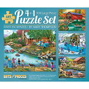 ジグソーパズル 海外製 アメリカ Bits and Pieces - 4-in-1 Multi-Pack - 300 Piece Jigsaw Puzzles ...