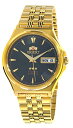 腕時計 オリエント レディース Orient TriStar Mens Classical Automatic Black Dial Gold Watch AB02001B (FAB02001B)腕時計 オリエント レディース