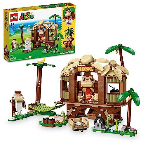 レゴ LEGO Super Mario Donkey Kong’s Tree House Expansion Set, Buildable Game with 2 Collectible Super Mario Figures Donkey Kong and Cranky Kong, Fun Birthday Gift for 8-10 Year Old Kids, 71424レゴ