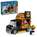 レゴ LEGO City Burger Truck Toy Building Set, Fun Gift for Kids Ages 5 Plus, Burger Van and Kitchen Playset, Vendor Minifigure and Accessories, Imaginative Pretend Play for Boys and Girls, 60404レゴ