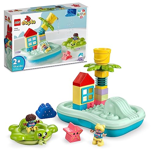 レゴ LEGO DUPLO Town Water Park 10989 Educational Building Bath Toy Set for Toddlers Ages 2 , Features a Floating Turtle Ring and Water Bucket to Encourage Imaginative Play in The Bathレゴ