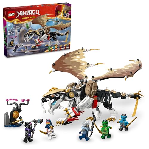 レゴ LEGO NINJAGO Egalt The Master Dragon Action Figure, Hero Toy Battle Set with 5 Ninja Minifigures for Group or Independent Play, Dragon Toy Gift Idea for Boys and Girls Ages 8 and Up, 71809レゴ