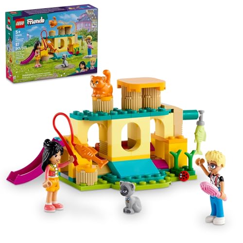 レゴ LEGO Friends Cat Playground Adventure, Animal Toy with Figures, Gift Set Idea for Kids, Girls and Boys 5 Years and Up, Pretend Play with Mini-Doll Characters Olly and Liann, 42612レゴ