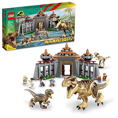 レゴ LEGO Jurassic Park Visitor Center: T. rex Raptor Attack 76961 Buildable Dinosaur Toy Gift for Teens and Kids Aged 12 and Up, Including a Dino Skeleton Figure, 6 Minifigures and Moreレゴ