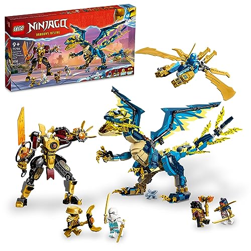 レゴ LEGO NINJAGO Elemental Dragon vs. The Empress Mech 71796 Building Toy Set, Features a Dragon, Mech, Ninja Flyer and 6 Minifigures, Gift for Boys and Girls Ages 9+ Who Love Ninja Warriorsレゴ