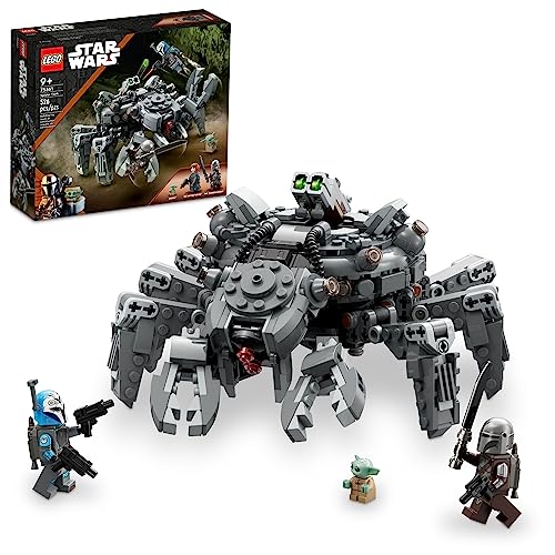 レゴ LEGO Star Wars Spider Tank 75361, Building Toy Mech from The Mandalorian Season 3, Includes The Mandalorian with Darksaber, Bo-Katan, and Grogu 039 Baby Yoda 039 Minifigures, Gift Idea for Kids Ages 9 レゴ