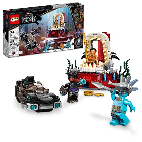 レゴ LEGO Marvel Black Panther Wakanda Forever King Namor’s Throne Room Building Kit 76213, Submarine Toy Building Set with 3 Marvel Mini Figures, Great Gift for Kids Boys and Girls Age 7+ Years Oldレゴ