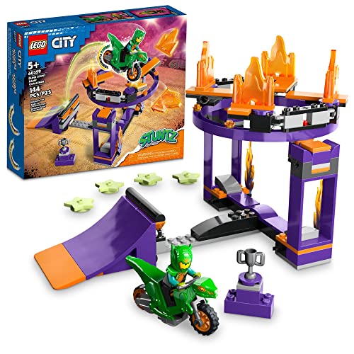 レゴ LEGO City Stuntz Dunk Stunt Ramp Challenge, 2in1 Action Set with Self-Driving Dinosaur Motorcycle Toy and Stunt Rider, Fun Activity for Kids, Boys, Girls 5 Years Old and Up, 60359レゴ