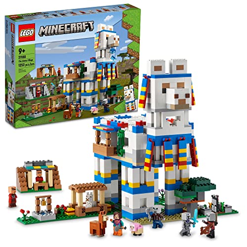 レゴ LEGO Minecraft The Llama Village Farm House Toy Building Set 21188, Minecraft Gift Idea for Kids, Boys, Girls Age 9+ Years Old, Create a Minecraft Village with 6 Customizable Buildings and Minifiguresレゴ
