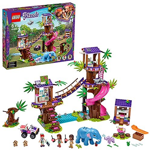 S LEGO? Friends Jungle Rescue Base 41424; Animal Rescue Playset;Creative Play;Jungle Tree SanctuaryS