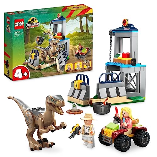 レゴ LEGO 76957 Jurassic Park Velociraptor Escape Dinosaur Toy for Boys, Girls, All Children from 4 Years, Set with Dino Animals Figures, Off-Road Car and 2 Mini Figuresレゴ