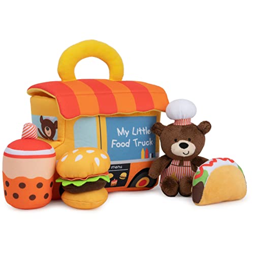 ガンド GUND ぬいぐるみ リアル お世話 GUND Baby Play Soft Collection, My Little Food Truck 5-Piece Plush Playset with Rattle, Squeaker and Crinkle Sound Toys, Sensory Toy for Babies, 7.5”ガンド GUND ぬいぐるみ リアル お世話