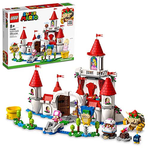 쥴 LEGO Super Mario Peachs Castle Expansion Set 71408, Buildable Game Toy, Gifts for Kids Aged 8 Plus with Time Block Plus Bowser and Toadette Figures, to Combine with Starter Course쥴