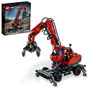 レゴ LEGO Technic Material Handler 42144, Mechanical Model Crane Toy, with Manual and Pneumatic Functions, Construction Truck Building Set, Educational Toysレゴ