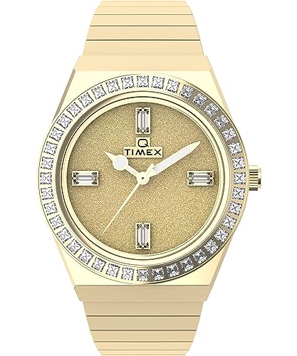 腕時計 タイメックス レディース Timex Women's Q 36mm Watch - Gold-Tone Expansion Band Gold-Tone Dial Gold-Tone Case腕時計 タイメックス レディース