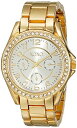 腕時計 クスクス キスキス レディース XO178 XOXO Women's XO178 Rhinestone-Accented Gold-Tone Watch腕時計 クスクス キスキス レディース XO178