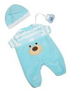 ジェーシートイズ 赤ちゃん おままごと ベビー人形 JC Toys |Blue Bear Onesie | Baby Doll Outfit + Hat + P...