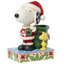 エネスコ Enesco 置物 インテリア 海外モデル アメリカ Enesco Peanuts by Jim Shore Santa Snoopy and Elf...