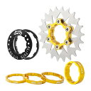 スプロケット フリーホイール ギア パーツ 自転車 Steel Single Cassette Cog MTB Fixed Gear Bike Bicycle 22T Adapter 7-10s Hub Freewheel Lockring Refit Parts Component (Gold)スプロケット フリーホイール ギア パーツ 自転車