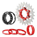 スプロケット フリーホイール ギア パーツ 自転車 Steel Single Cassette Cog MTB Fixed Gear Bike Bicycle 22T Adapter 7-10s Hub Freewheel Lockring Refit Parts Component (Red)スプロケット フリーホイール ギア パーツ 自転車