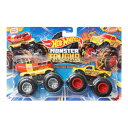 ホットウィール マテル ミニカー ホットウイール Hot Wheels Monster Trucks Demolition Doubles Oscar Mayer Weinermobile Vs All Fried Up 2 Pack. 1:64 Scale.ホットウィール マテル ミニカー ホットウイール