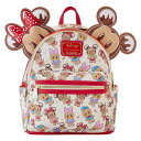 ラウンジフライ アメリカ 日本未発売 バッグ コラボ Loungefly Disney Mickey & Friends Gingerbread Cookie All-Over Print Mini Backpack With Ear Headbandラウンジフライ アメリカ 日本未発売 バッグ コラボ