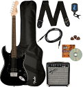 フェンダー エレキギター 海外直輸入 Fender Squier Sonic Stratocaster HT H - Black Bundle with Fro...