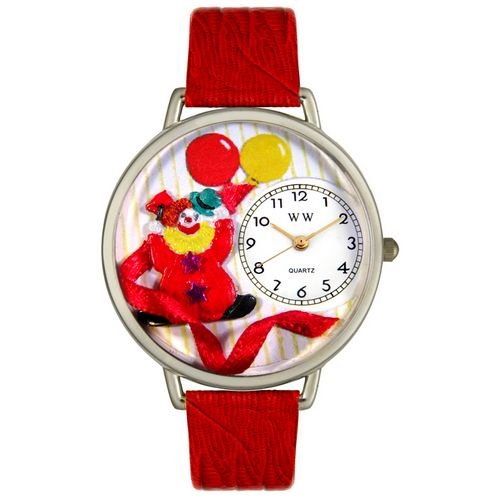 rv C܂Ȃ킢 v[g NX}X jZbNX WHIMS-U0210003 Whimsical Gifts Happy Red Clown Watch in Silver Large Stylerv C܂Ȃ킢 v[g NX}X jZbNX WHIMS-U0210003