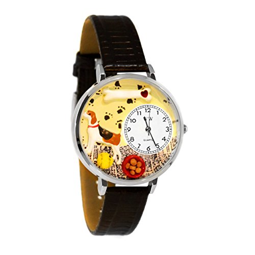 楽天angelica腕時計 気まぐれなかわいい プレゼント クリスマス ユニセックス WHIMS-U0130007 Whimsical Gifts Beagle 3D Watch | Silver Finish Large | Unique Fun Novelty | Handmade in USA | Bla腕時計 気まぐれなかわいい プレゼント クリスマス ユニセックス WHIMS-U0130007