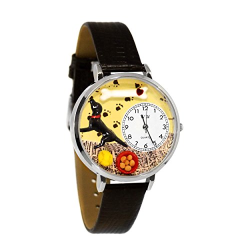 クリスマ 腕時計 気まぐれなかわいい プレゼント クリスマス ユニセックス WHIMS-U0130011 Whimsical Gifts Labrador Retriever 3D Watch | Silver Finish Large | Unique Fun Novelty | Handmade 腕時計 気まぐれなかわいい プレゼント クリスマス ユニセックス WHIMS-U0130011