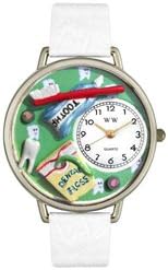 気まぐれな腕時計 かわいい プレゼント クリスマス ユニセックス U0620032 【送料無料】Whimsical Watches Women's U0620032 Unisex Silver Dental Assistant White Leather And Silverto気まぐれな腕時計 かわいい プレゼント クリスマス ユニセックス U0620032