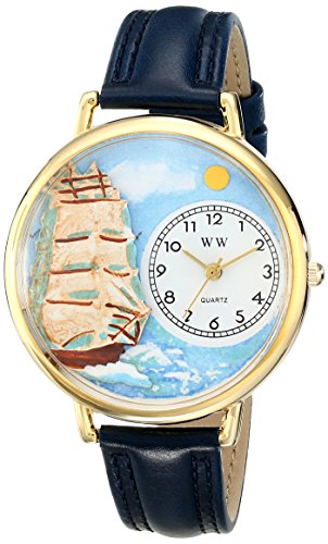 腕時計 気まぐれなかわいい プレゼント クリスマス ユニセックス WHIMS-G0810001 【送料無料】Whimsical Watches Unisex G0810001 Sailing Navy Blue Leather Watch腕時計 気まぐれなかわいい プレゼント クリスマス ユニセックス WHIMS-G0810001