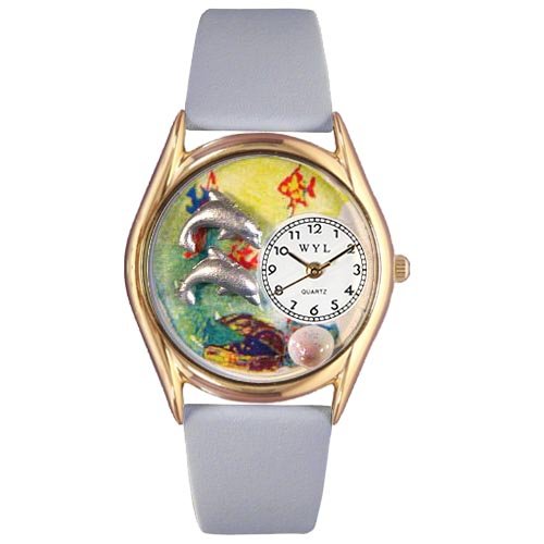 Whimsical Watches いるか 子供用 腕時計 ケース35 C0140007 ギフト 手描きでユニークな時計