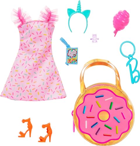 Сӡ Сӡͷ Barbie Clothes and Accessories, Deluxe Keychain Donut Bag with Pink ...