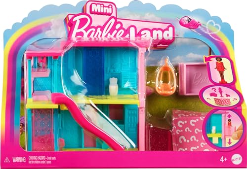 バービー バービー人形 Barbie Mini BarbieLand Doll House Sets, Mini Dreamhouse with Surpris...