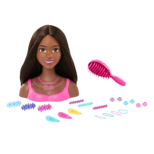 バービー バービー人形 Barbie Doll Styling Head, Brown Hair with 20 Colorful Accessories, D...