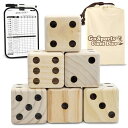 ボードゲーム 英語 アメリカ 海外ゲーム GoSports Giant Wooden Playing Dice Set with Rollzee and Far...