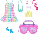 バービー バービー人形 Barbie Premium Pink Sunglasses Fashion Bag, Multicolor Dress, Blue H...