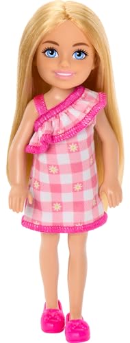 バービー バービー人形 Barbie Chelsea Doll, Small Doll Wearing Removable Checked Dress & Pi...