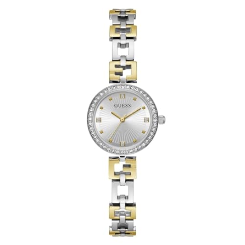 腕時計 ゲス GUESS レディース GUESS Women's 26mm Watch - Two-Tone G-Link Silver Dial Silver Case腕時計 ゲス GUESS レディース