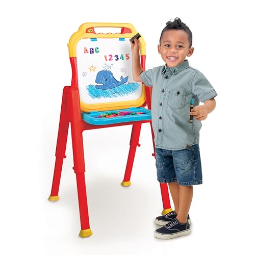 クレヨラ アメリカ 海外輸入 知育玩具 Crayola Triple-The-Fun Art Easel - 77pcs Magnetic Letters & Numbers, 4ct Chalk, Adjustable Heights, Detachable Drawing Board, Gifts for Toddlers, Ages 3, 4, 5, 6クレヨラ アメリカ 海外輸入 知育玩具(3)