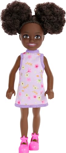 バービー バービー人形 Barbie Chelsea Doll, Small Doll Wearing Removable Purple Floral Dres...