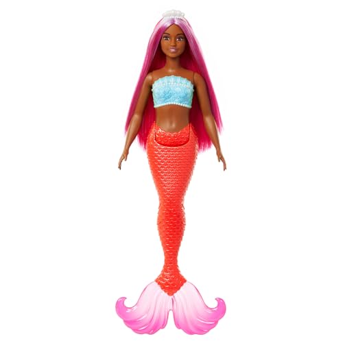 バービー バービー人形 Barbie Mermaid Doll with Magenta Fantasy Hair & Headband Accessory, ...