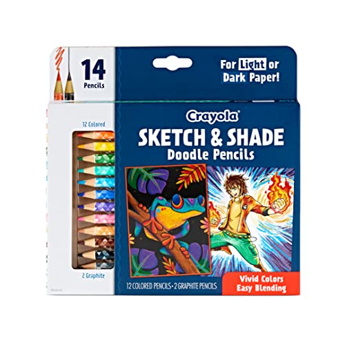 クレヨラ アメリカ 海外輸入 知育玩具 Crayola Art Pencils for Sketching & Shading (14ct), Colored Pencils for Adults, Includes 2 Graphite Pencils, Adult Coloringクレヨラ アメリカ 海外輸入 知育玩具