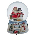 スノーグローブ 雪 置物 インテリア 海外モデル 100MM Musical Santa and Snowman Water Globeスノーグローブ 雪 置物...