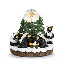 スノーグローブ 雪 置物 インテリア 海外モデル Beartivity Festive Green 7.5 inch Handcast Resin Christ...