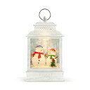 スノーグローブ 雪 置物 インテリア 海外モデル DEMDACO Distressed White Snowman Friends 10 x 6.5 Resin...