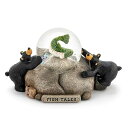 スノーグローブ 雪 置物 インテリア 海外モデル DEMDACO Bearfoots by Jeff Fleming Fish Tales with Black...